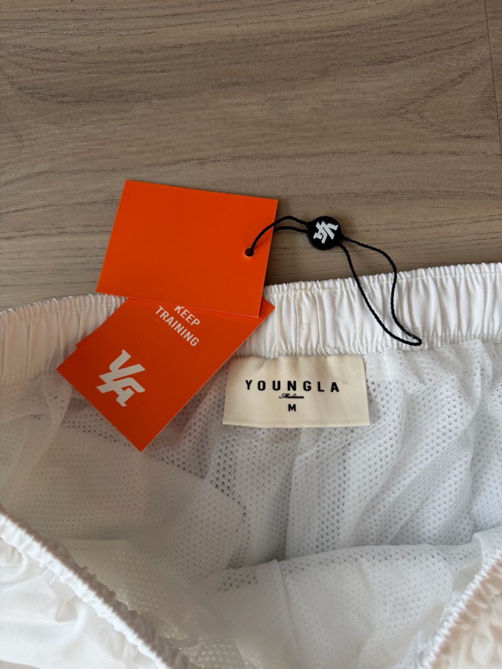 NWT YoungLA White 1082 Silk Wave Swim Shorts - Picture 3 of 5